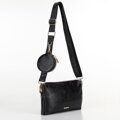Súprava crossbody kabeliek z ekokože čierna 100-4Y-420-1