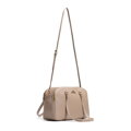Dámska shopper kabelka z prírodnej kože béžová 102-4E-622-9