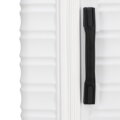Veľký kufor ABS s rebrami biely 56-3A-313-89