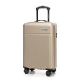 Prúdový kufor ABS so zvislými pruhmi, béžový 56-3A-801-88