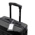 Kabínový kufor z ABS s pogumovaným lemovaním a menovkou, čierny 56-3A-651-10Z