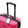 Kabínový kufor z ABS s pogumovaným lemovaním a menovkou, ružový 56-3A-651-34Z