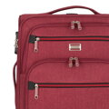 Stredný kufor s farebným zipsom, bordový 56-3S-502-31