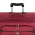 Stredný kufor s farebným zipsom, bordový 56-3S-502-31