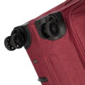 Stredný kufor s farebným zipsom, bordový 56-3S-502-31