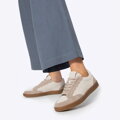 Dámske semišové sneakersy béžové 100-D-350-9