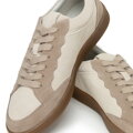 Dámske semišové sneakersy béžové 100-D-350-9