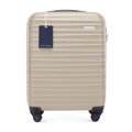 Malý ABS kufor s menovkou a logom WITTCHEN, béžový 56-3A-311-86Z6