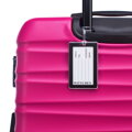 Veľký ABS kufor s menovkou a logom, ružový 56-3A-313-34Z5