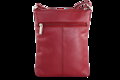 Burgundy kožená zipsová kabelka 212-3013-34