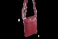 Burgundy kožená zipsová kabelka 212-3013-34