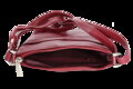 Burgundy kožená zipsová kabelka 212-3013-34