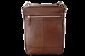 Hnedý pánsky kožený zipsový crossbag 215-1792-40