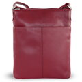 Burgundy kožená zipsová kabelka 212-3013-34
