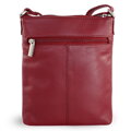 Burgundy kožená zipsová kabelka 212-3013-34
