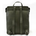 Tmavozelený mestský kožený batoh 311-1660-57