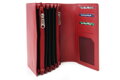 Červená kožená čašnícka peňaženka s vreckami na kreditné karty 515-2401C-31