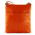 Oranžová kožená zipsová kabelka 212-3013-84