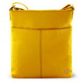 Žltá kožená zipsová kabelka 212-3013-86