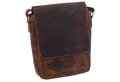 Pánske kožené crossbody tmavohnedý hunter 250909