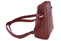 Dámska kožená crossbody kabelka čerená 250125