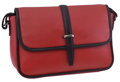 Dámska kožená crossbody kabelka červená 250117