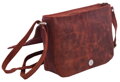 Dámska kožená crossbody kabelka červená 450112