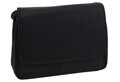 Dámska kožená crossbody kabelka čierna 220108