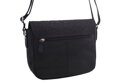 Dámska kožená crossbody kabelka čierna 250112