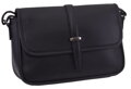 Dámska kožená crossbody kabelka čierna 250117