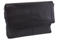 Dámska kožená crossbody kabelka čierna 250121