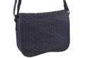 Dámska kožená crossbody kabelka modrá 270112