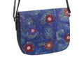 Dámska kožená crossbody kabelka modrá 450112