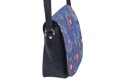 Dámska kožená crossbody kabelka modrá 450112