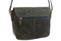 Dámska kožená crossbody kabelka zelená 250112