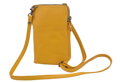 Dámska kožená crossbody kabelka žltá 2511538