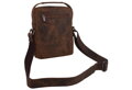 Pánske kožené crossbody tmavohnedný hunter 250913