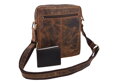 Pánske kožené crossbody tmavohnedý hunter 250839