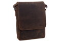 Pánske kožené crossbody tmavohnedý hunter 250909