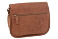 Dámska kožená crossbody kabelka béžová 250123