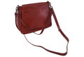 Dámska kožená crossbody kabelka červená 250710