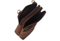 Dámska kožená crossbody kabelka tmavý tan 2511538