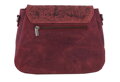 Dámska kožená crossbody kabelka červená 420706