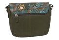 Dámska kožená crossbody kabelka zelená 450112