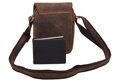 Pánske kožené crossbody tmavohnedý hunter 250591