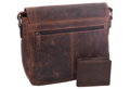 Pánske kožené crossbody tmavohnedý hunter 250911