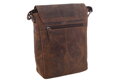 Pánske kožené crossbody tmavohnedý hunter 250908