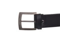 Kožený pánsky opasok 740-40-36 čierny hladký pracka Vincent