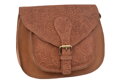 Dámska kožená crossbody kabelka béžová 250123