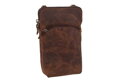 Dámska kožená crossbody kabelka tmavý tan 2511538